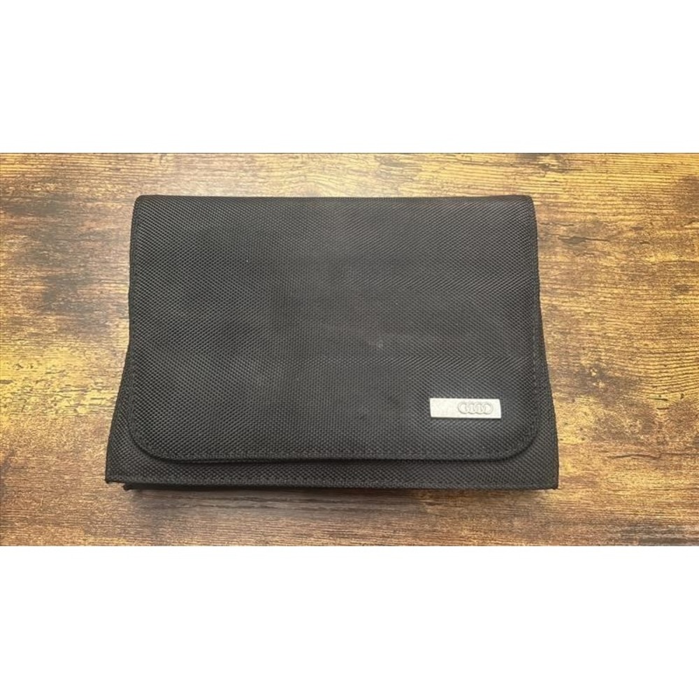 Audi Owners Manual Case Black Canvas Document Organizer Wallet Folder